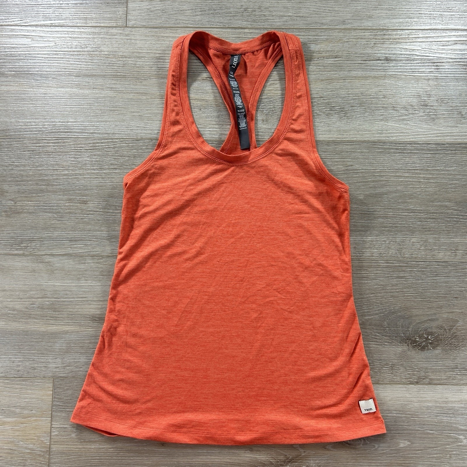 Vuori Size Xs Women's Orange Heather Racerback Athletic Tank Top Vw108